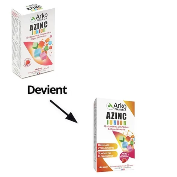 Azinc Junior fraise comprimés à croquer
