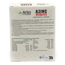 Azinc Vitalité Multivitamines végétales comprimés