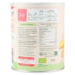 Babybio 5 céréales Immunité Banane pomme