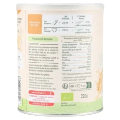 Babybio 5 céréales nature Riz Blé Avoine Seigle Quinoa
