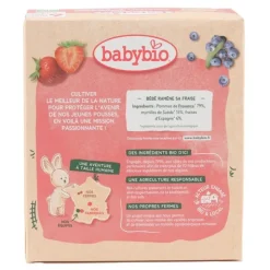 Babybio Gourde Compote Pomme Myrtille Fraise bio