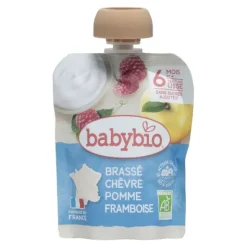 Babybio Gourdes Brassé Chèvre Pomme Framboise bio