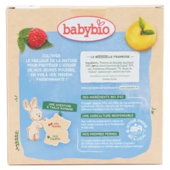 Babybio Gourdes Brassé Chèvre Pomme Framboise bio