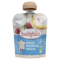 Babybio gourdes brassé framboise banane bio