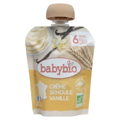 Babybio Gourdes Crème semoule vanille bio