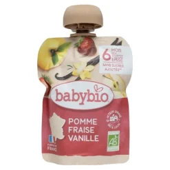 Babybio Gourdes Pomme Fraise Vanille bio