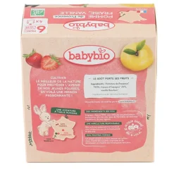 Babybio Gourdes Pomme Fraise Vanille bio