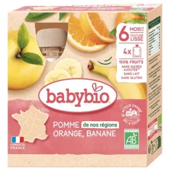 Babybio Gourdes Pomme Orange Banane