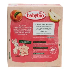 Babybio Gourdes Pomme Poire Pêche bio