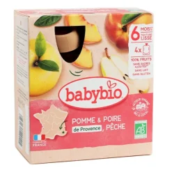 Babybio Gourdes Pomme Poire Pêche bio