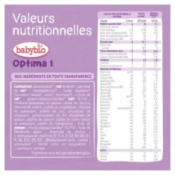 Babybio Optima lait 1er âge bio