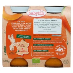 Babybio Petits Pots bébé Carotte Courge Poulet Riz
