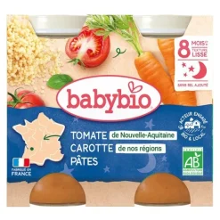 Babybio Petits Pots bébé Carotte Tomate Pâtes