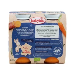 Babybio Petits Pots bébé Carotte Patate douce Blé
