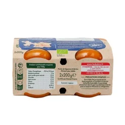 Babybio Petits Pots bébé Carotte Patate douce Blé