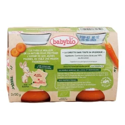 Babybio Petits pots Bébé Carotte du Centre-Val de Loire