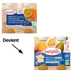 Babybio Petits Pots bébé Maïs doux patate douce quinoa bio