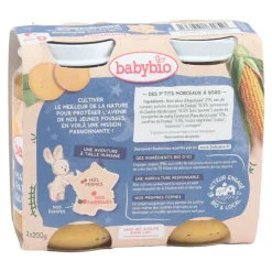 Babybio Petits Pots bébé Maïs doux patate douce quinoa bio