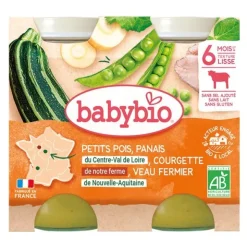 Babybio Petits Pots bébé Petits pois panais courgette veau