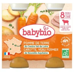 Babybio Petits Pots bébé pomme de terre carotte veau
