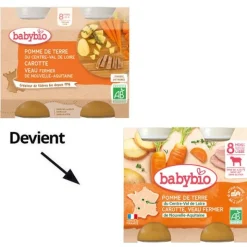 Babybio Petits Pots bébé pomme de terre carotte veau