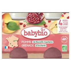 Babybio Petits Pots bébé Pomme Grenade bio