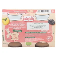 Babybio Petits Pots bébé Pomme Pruneau bio
