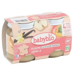 Babybio Petits Pots bébé Pomme vanille Bio
