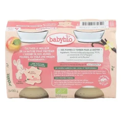 Babybio Petits Pots bébé Pomme vanille Bio