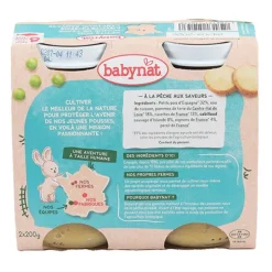 Babynat Petits pots Bébé Cabillaud Petits Pois Pomme de Terre