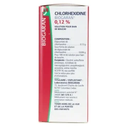Bain de bouche Chlorhexidine 0,12% sans alcool