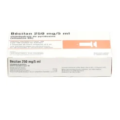 Bécilan 250 mg/5 ml solution injectable ampoules