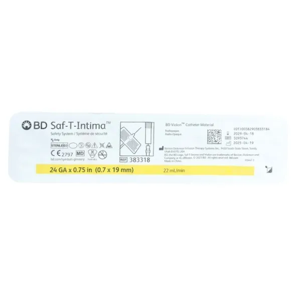 BD Saf-T-Intima cathéter de sécurité 1 voie