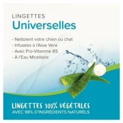 Beaphar Lingettes nettoyantes pour Chien et Chat