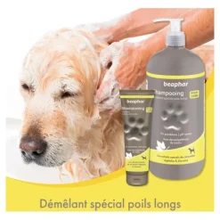 Beaphar Shampooing démêlant poils longs pour chien