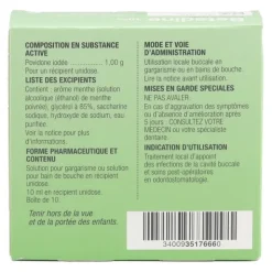 Betadine bain de bouche unidose