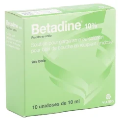 Betadine bain de bouche unidose