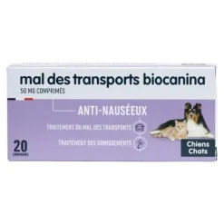 Biocanina Mal des transports comprimés anti-nauséeux