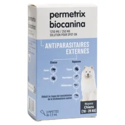 Biocanina Permetrix pipettes anti puce Chien
