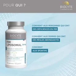 Biocyte Fer Liposomal gélules