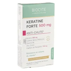 Biocyte Kératine Forte 500 mg anti-chute gélules