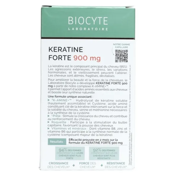 Biocyte Kératine Forte 900 mg Boost gélules