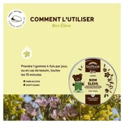 Biofloral Fleurs de Bach gummies enfant Bon élève bio