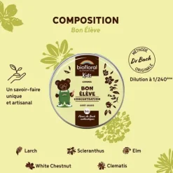 Biofloral Fleurs de Bach gummies enfant Bon élève bio