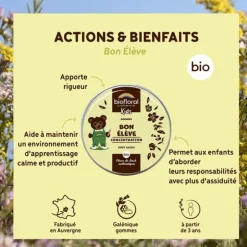 Biofloral Fleurs de Bach gummies enfant Bon élève bio