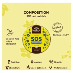 Biofloral Fleurs de Bach Pastilles SOS Nuit paisible bio