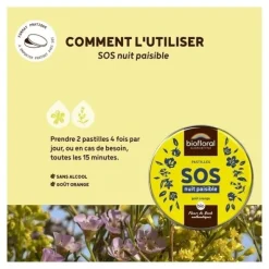 Biofloral Fleurs de Bach Pastilles SOS Nuit paisible bio