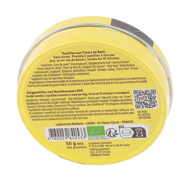 Biofloral Fleurs de Bach Pastilles Secours Jour serein bio