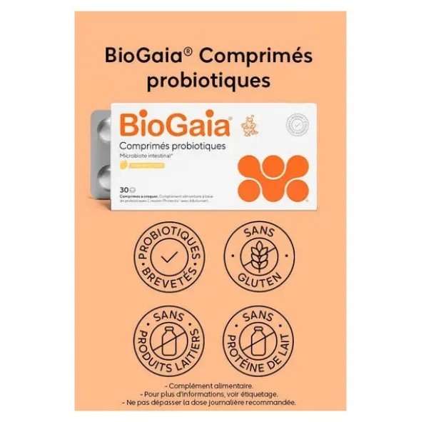 Biogaia comprimés probiotiques à croquer