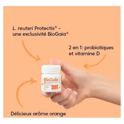Biogaia Probiotiques + Vitamine D comprimés à croquer
